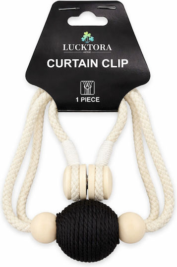 Lucktora Tie-Back Magnetic Din Lemn Alb