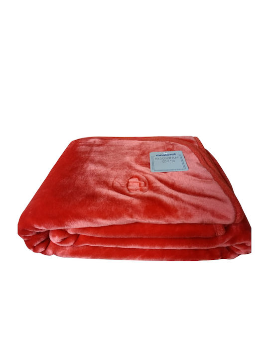 Manterol Casa Polo Colour Spanish Velvet Blanket Sofa 120x160cm Red