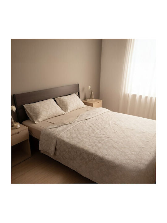 Royal Σετ Σεντόνια Υπέρδιπλα 240x270εκ. Beige (4τμχ)