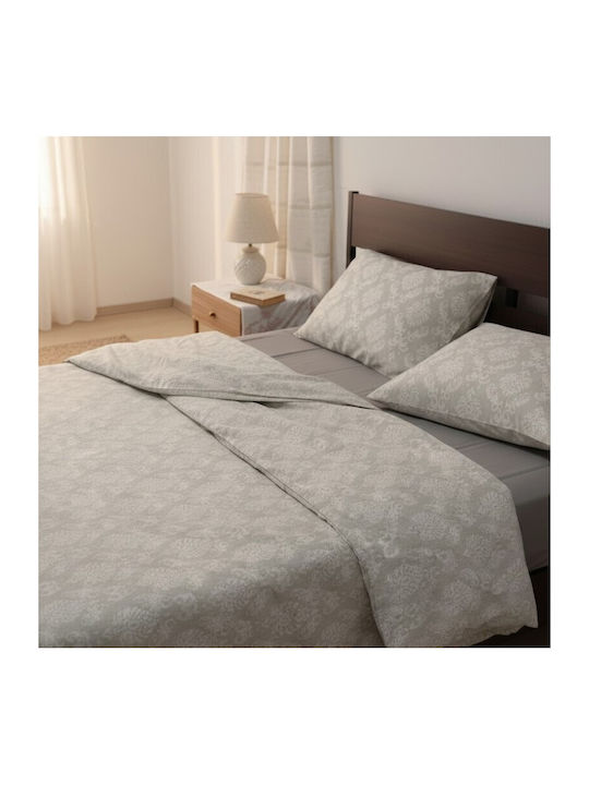 Royal Σετ Σεντόνια Υπέρδιπλα 220x270εκ. Damask Grey (4τμχ)
