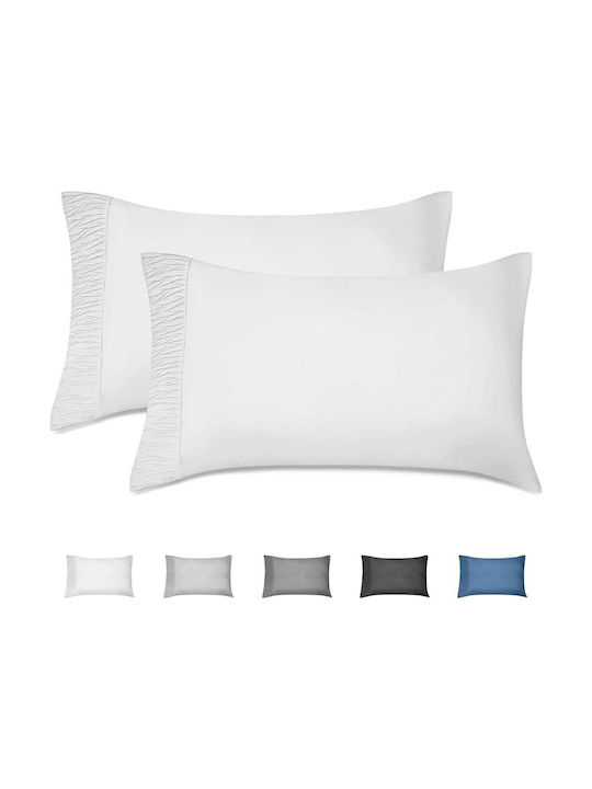 Epicmarket Wasserdichte Kissenbezüge Set Weiß 80x80cm