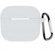 Thd Калъф от Силикон с Кука в Бял Цвят за Apple AirPods 3