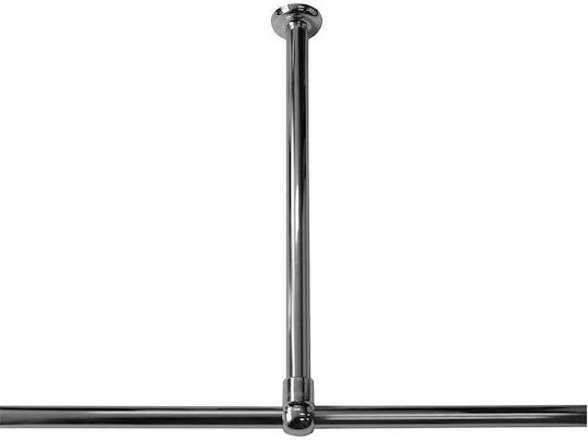 Ceiling Shower Screen Support Arm Bathroom Corner Aluminum Chrome 2.8x2.8x60cm Sealskin 276668618