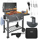 Kaminer Rostfreier Stahl Holzkohlegrill Mit Einem Deckel Und Thermometer 57x42cm