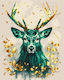 Brushme Paint By Numbers 40x50 Cm Gold Emerald Crown Forest