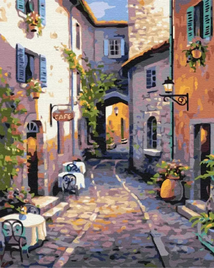 Malset Für Zahlen Malen Brushme 40x50 Cm Ruhige Straße