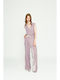 Women's Velvet Pantaloons Floral Lilac