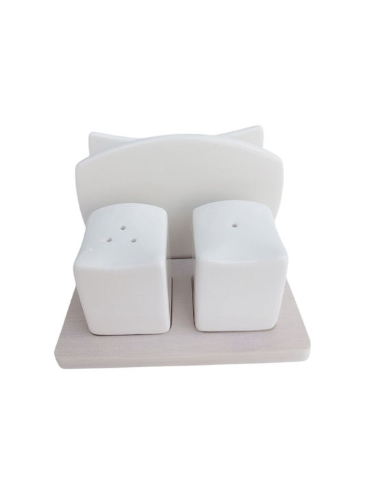 Porcelain Salt Pepper Set 3 Pieces