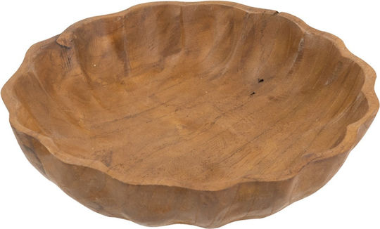 Artekko Διακοσμητική Πιατέλα Ξύλινη Καφέ 25x25x6εκ.