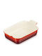 Le Creuset Rectangular Ceramic Dutch Oven with Rack 31x26cm 2.4lt