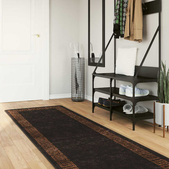 vidaXL Marsa Rutschfester Teppich Rechteckig Schwarz 100x300 cm 42023296