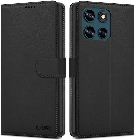 Tech-protect Wallet Motorola Moto G57 Power G67 Power Black