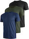 Men's Short Sleeve Undershirts in Black Color 3Pack