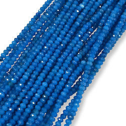 Blue Jade Beads 3x4mm Faceted