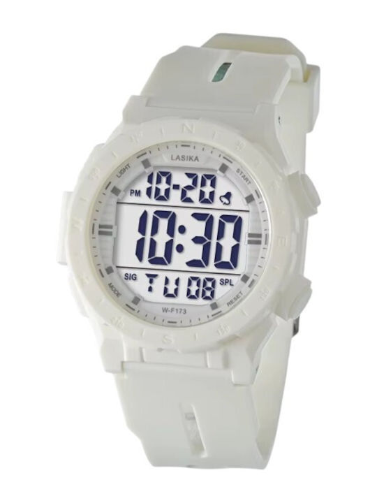 Digital Men's Watch 35mm Battery with White Rub...