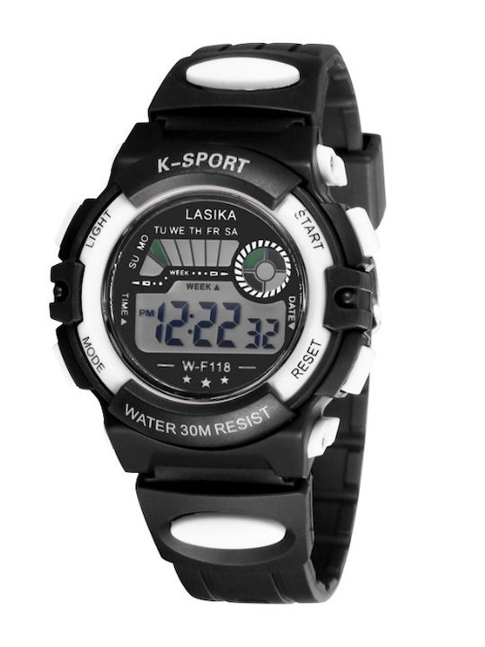 Детски Дигитален Часовник 37mm Черен