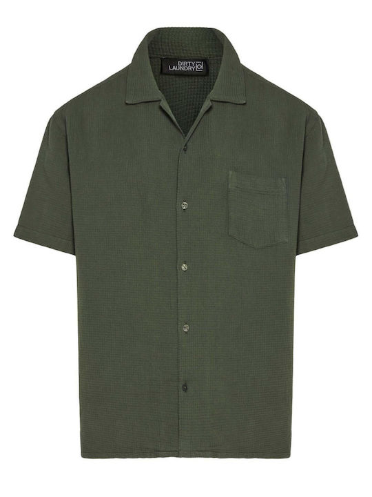 Dirty Laundry Kurzärmeliges Herrenhemd Khaki