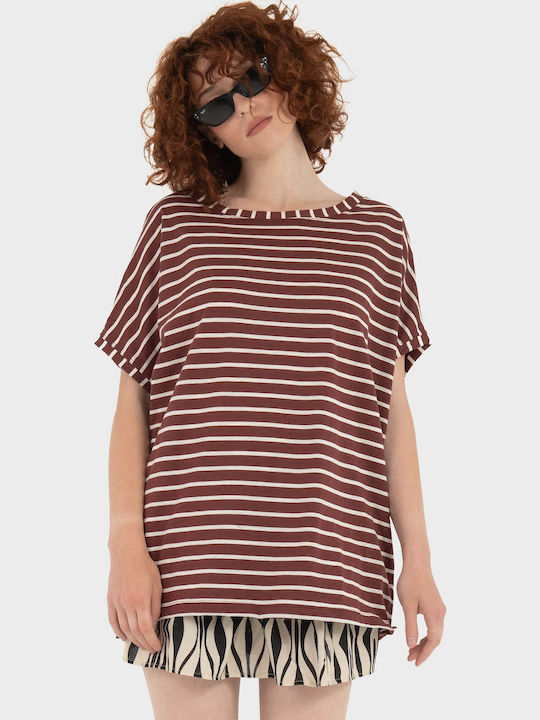 Women's Oversized T-shirt Burgundy