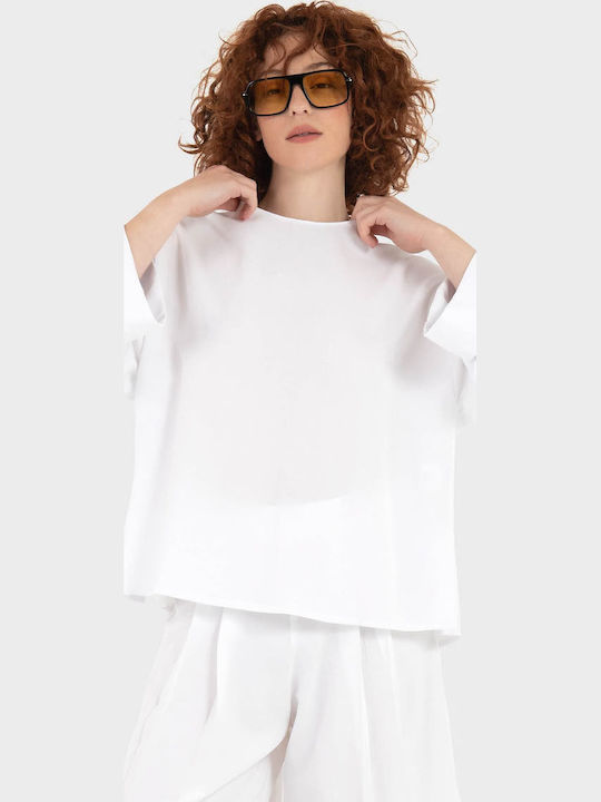 Γυναικεία Μπλούζα Μακρυμάνικη White