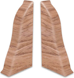 Pvc End Caps Arbiton Lm55 65 Canyon Oak Baseboard