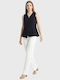 Women's Fabric Trousers Black