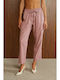 Women's Fabric Trousers Pink