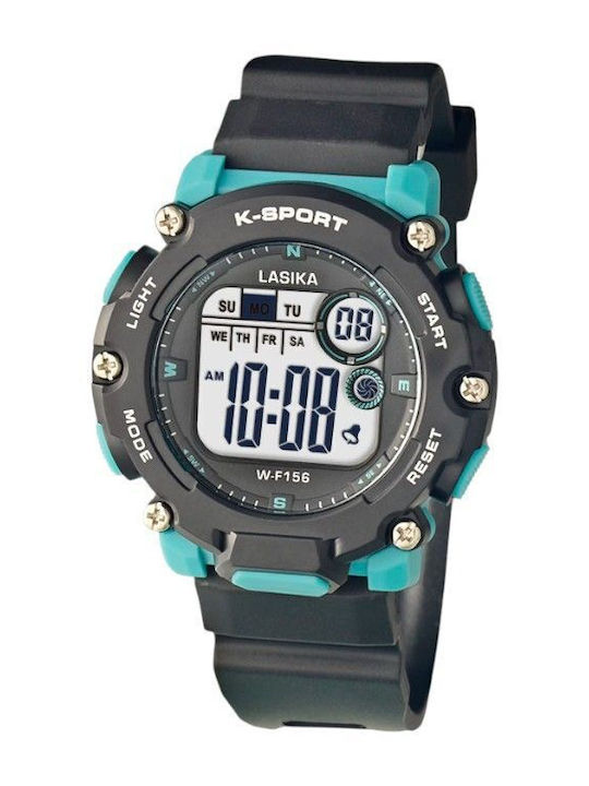Digital Herrenuhr 40mm Batterie mit Schwarz Gum...