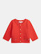 Kids Cardigan Fleece Red
