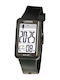 Lasika Digital Herrenuhr 28mm Batterie mit Schwarzem Gummiarmband