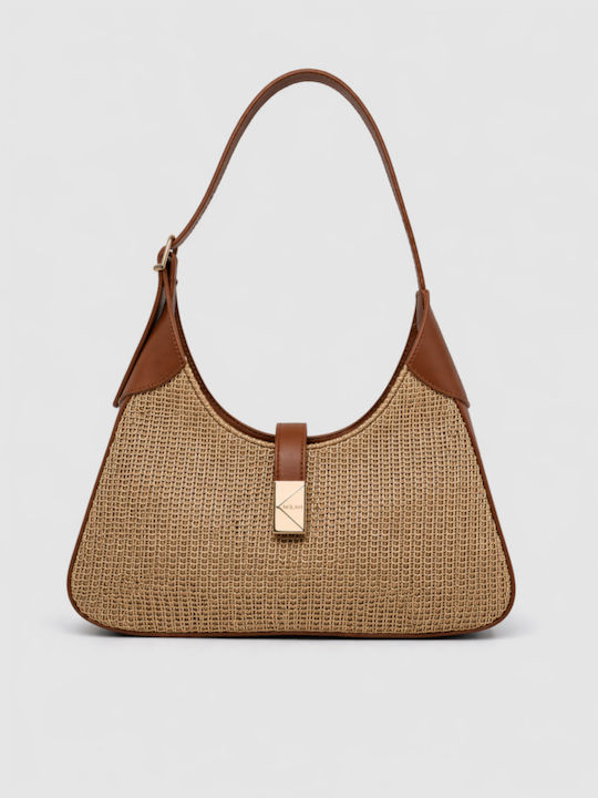 Nolah Bondi Straw Women's Shoulder Bag Brown