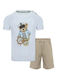 Kids Set with Shorts Summer 2 Pieces White