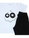 Kids Set with Shorts Summer 2 Pieces White