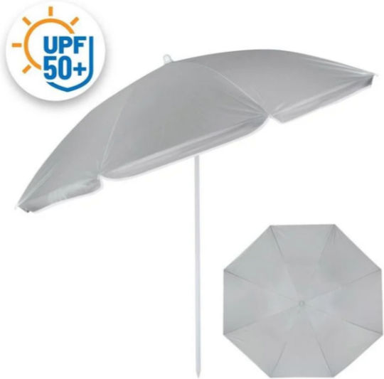 Folding Beach Umbrella Diameter 1.8m With UV Protection Black