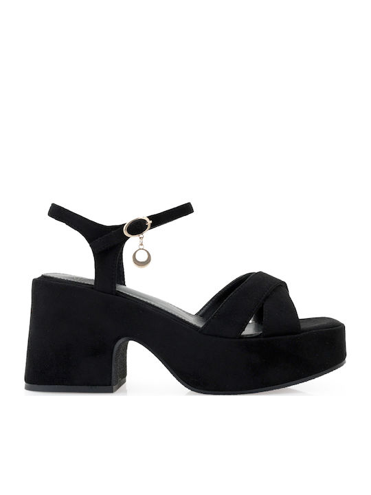 Exe Suede Sandals Black
