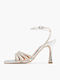 Damen Sandalen mit Strass Silber