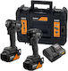 DEWALT DCF86 Battery Powered Tool Set Impact Driver & Impact Screwdriver Brushless 18V with 2 Batteries 5Ah and Case