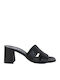 Mules With Chunky High Heel In Black Colour