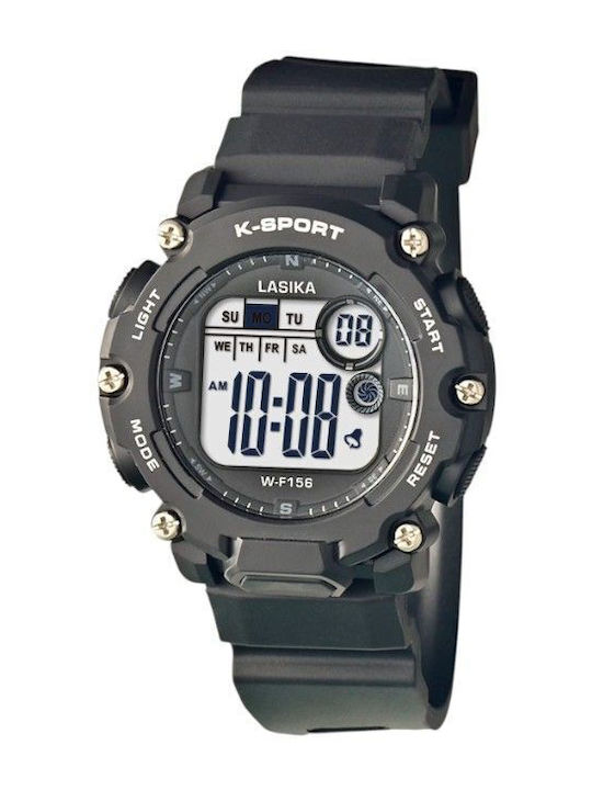 Digital Herrenuhr Batterie mit Schwarz Gummi Ar...