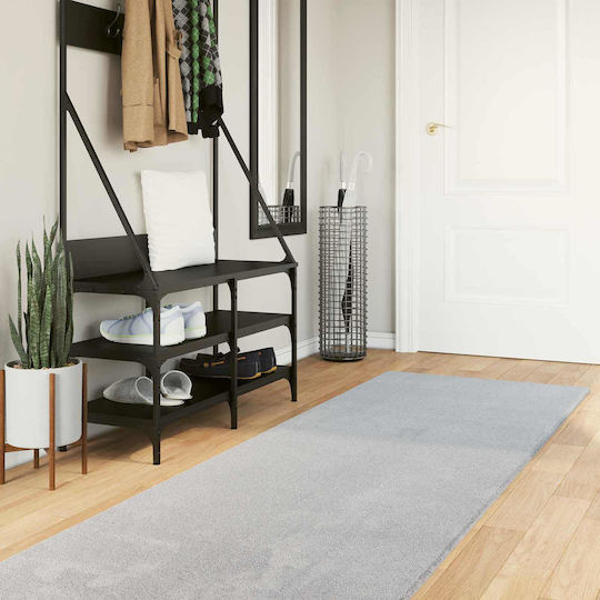 vidaXL vidaXL Non-slip Rectangular Grey Living Room Rug 400x80cm