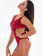 Velvet Seduction Bodysuit Dunkel Rote