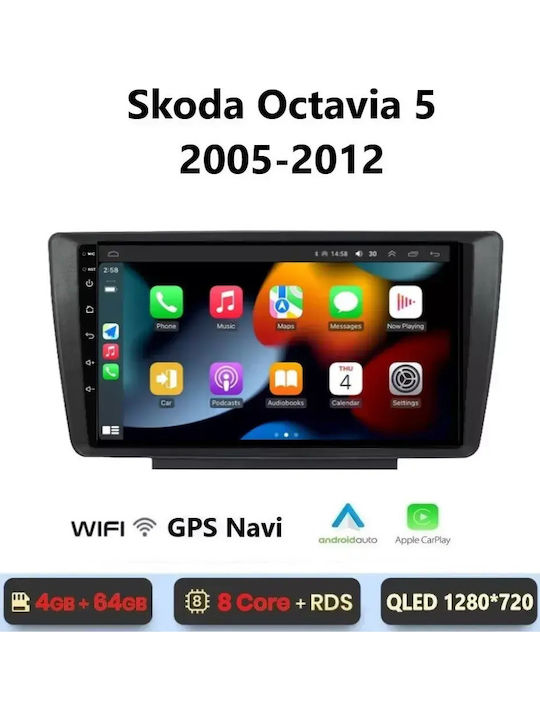 Skoda Octavia 5 2005-2012 Android Multimedia 4-64gb Octacore-carplay-androidauto Gps Wi-fi Bluetooth Sg-294