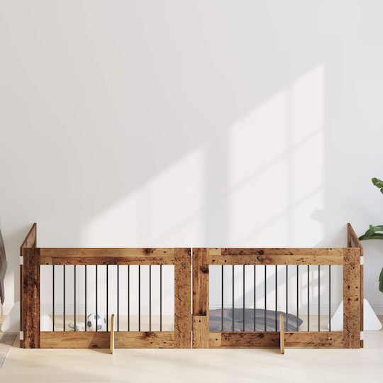 vidaXL Врата За Куче В Кафяв Цвят 100 x 60 x 60 см