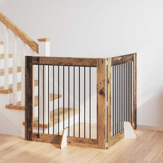 vidaXL Врата За Куче В Кафяв Цвят 100 x 100 x 100 см