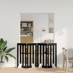 vidaXL Wooden Dog Divider with 4 Panels 201x38x...