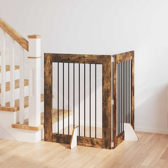vidaXL Врата За Куче В Кафяв Цвят 160.5 x 34 x 100см