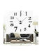 3D Creative 3D Wall Clock Sticker Mirror Black Ø120cm