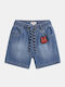Kinder Shorts Bermudas Stoff Blau