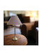 Oxygen Metal Table Lamp for E27 Fitting with Yellow Shade and Black Base