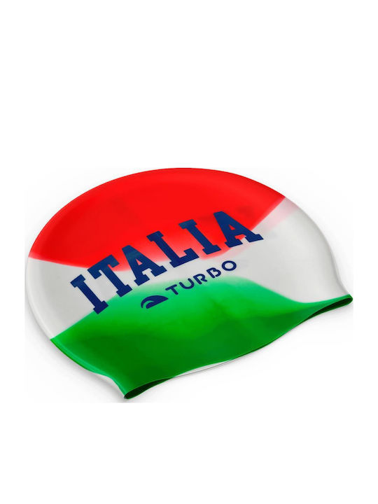 Turbo Σκουφάκι Κολύμβησης Σιλικόνης Marbel Italy Turbo Blue Red