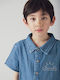 Kids Short-Sleeved Blue Shirt